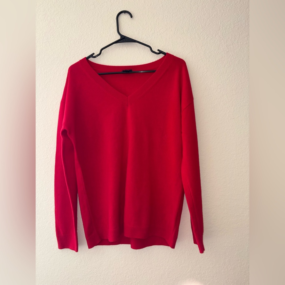 Talbots Red V-Neck Sweater
